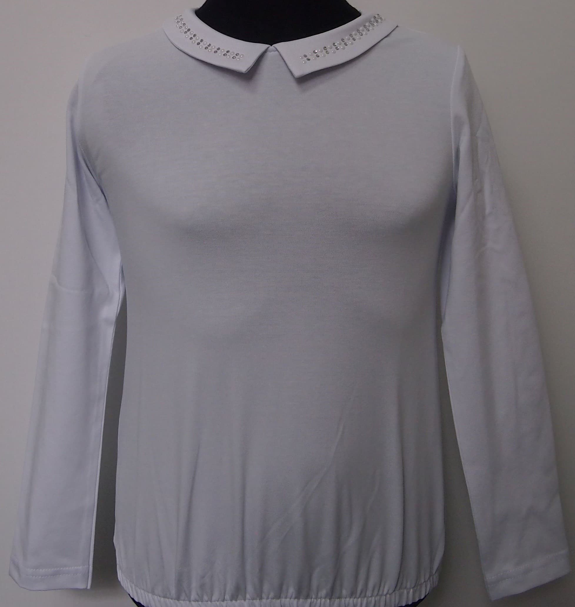 BLUZKA DZIEWCZĘCA Z KOŁNIERZYKIEM R.152-164 SALE