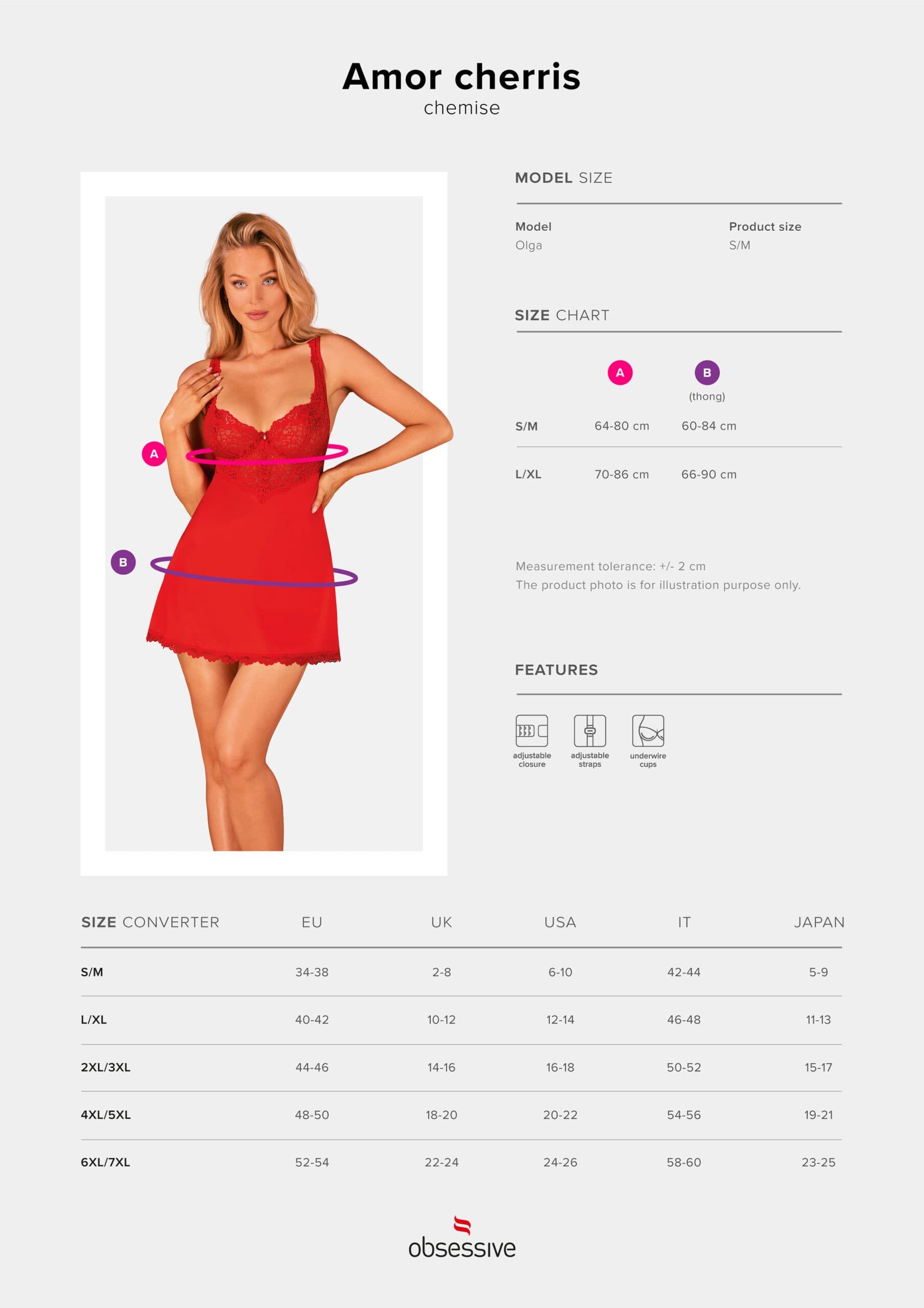 KOSZULKA AMOR CHERRIS CHEMISE