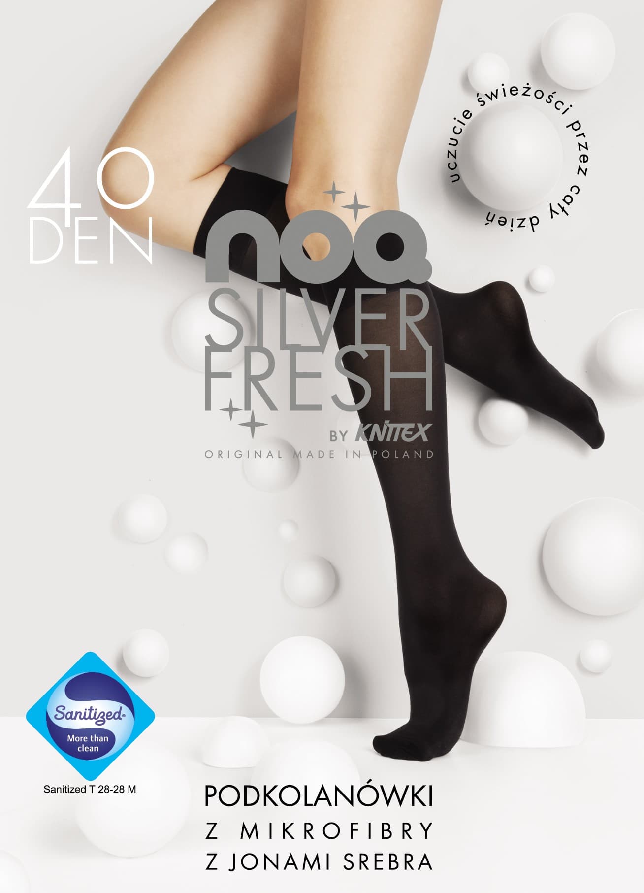 PODKOLANÓWKI SILVER FRESH 40 DEN
