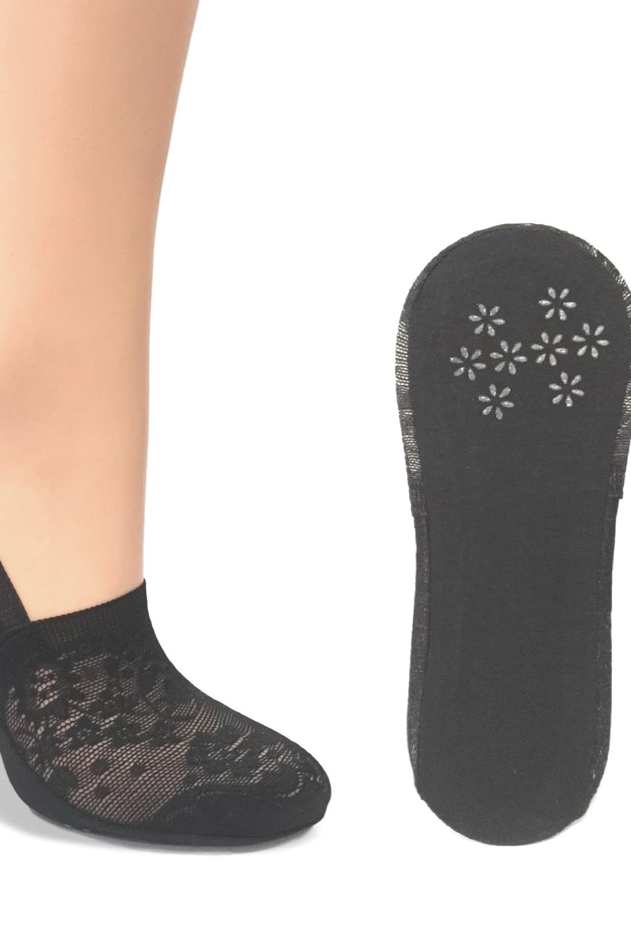 MOKASYNY Z KORONKI ABS 1098