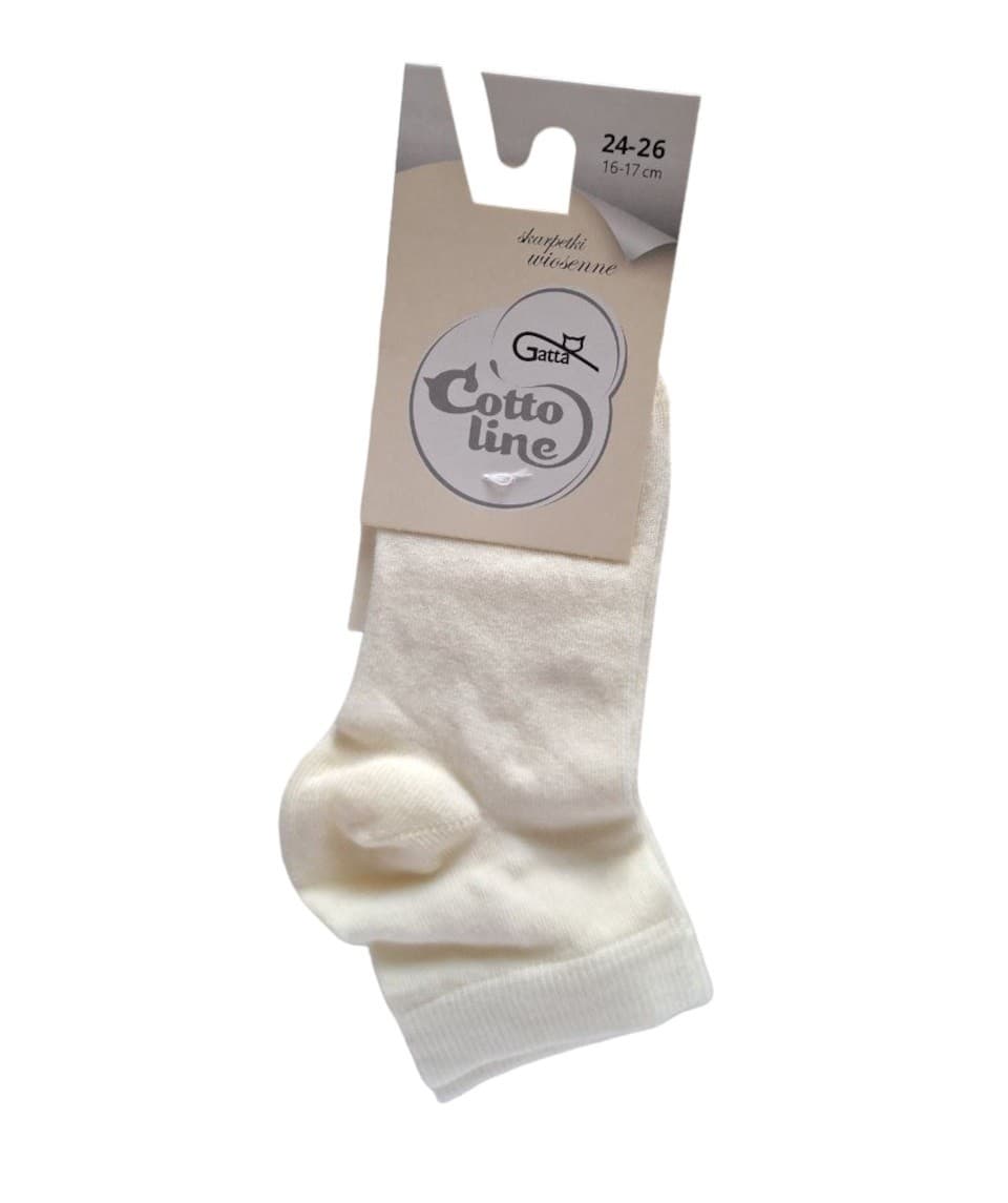 SKARPETKI WIOSENNE COTTOLINE GŁADKIE 6-11 LAT