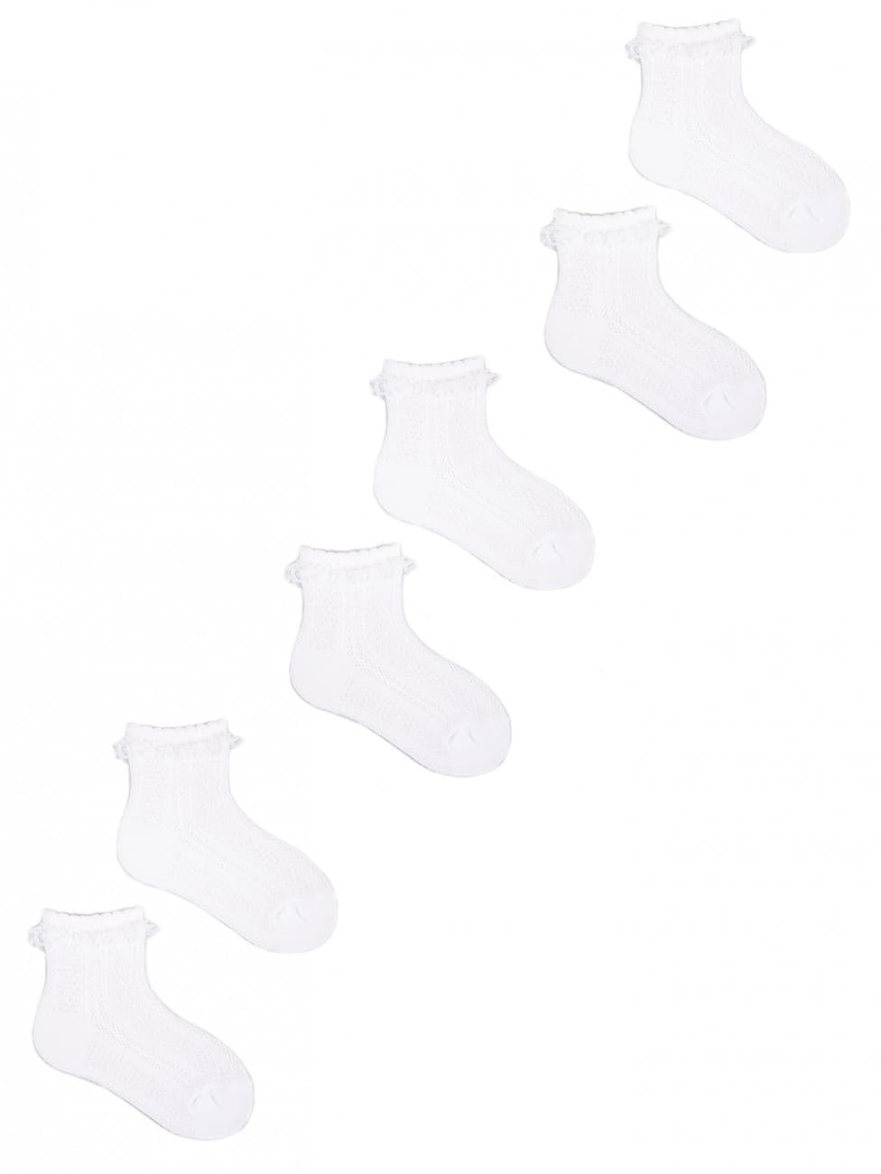 SKARPETY NIEMOWLĘCE AŻUROWE FALBANKA SKL-0008