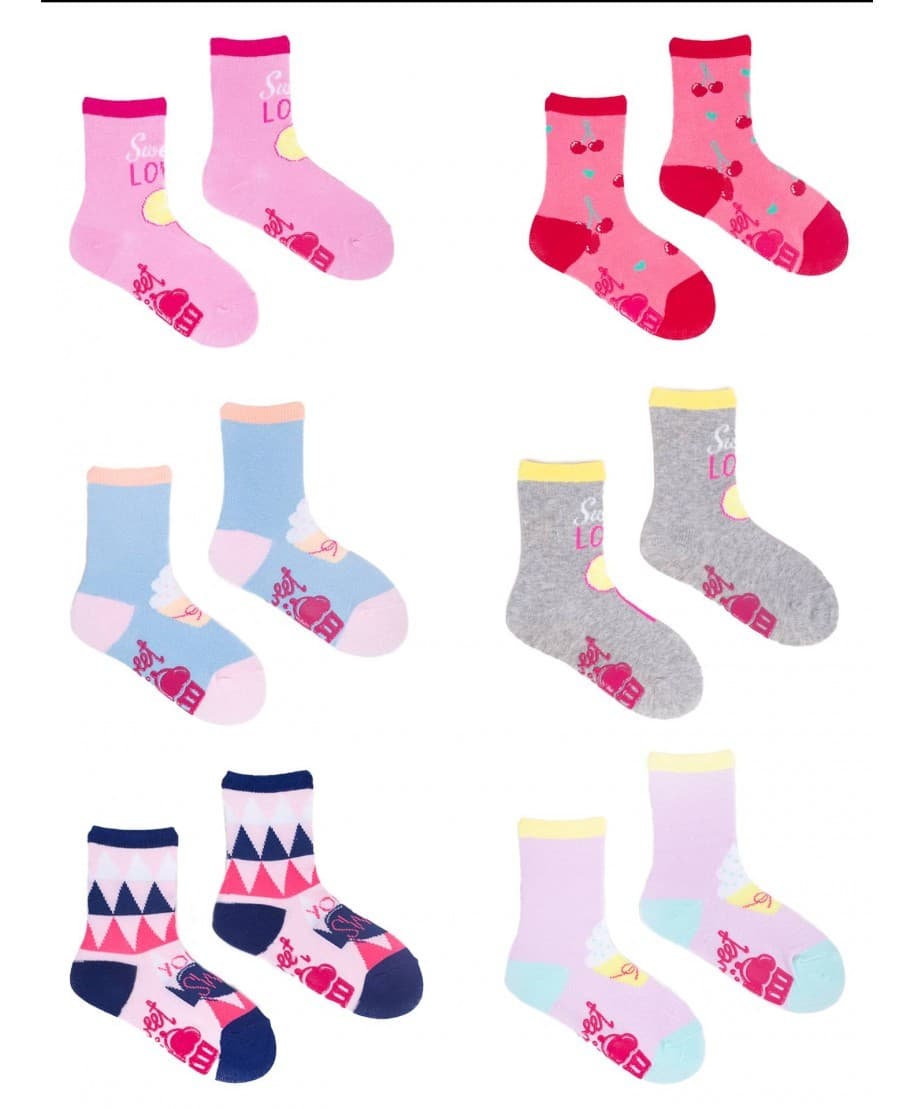 SKARPETY WZORZYSTE Z ABS SKA-0003