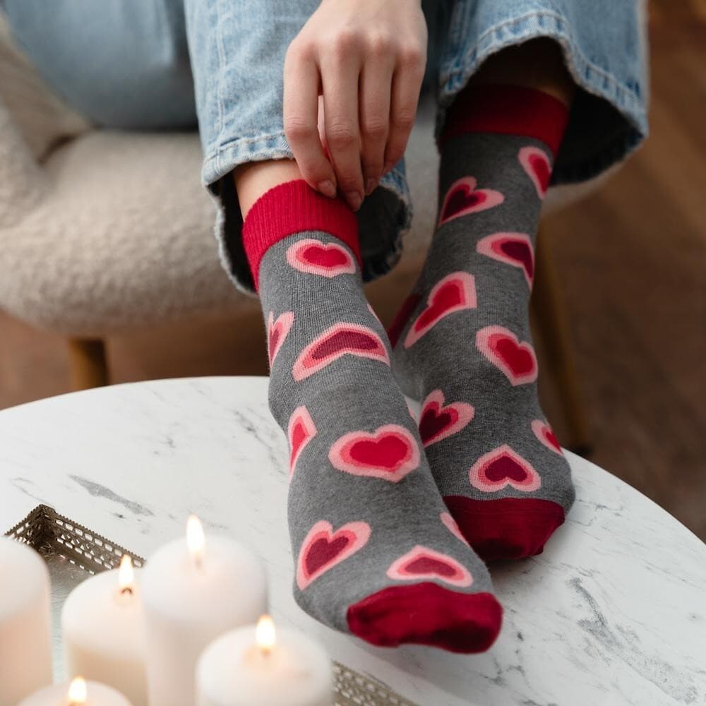 SKARPETKI WALENTYNKOWE DAMSKIE 136