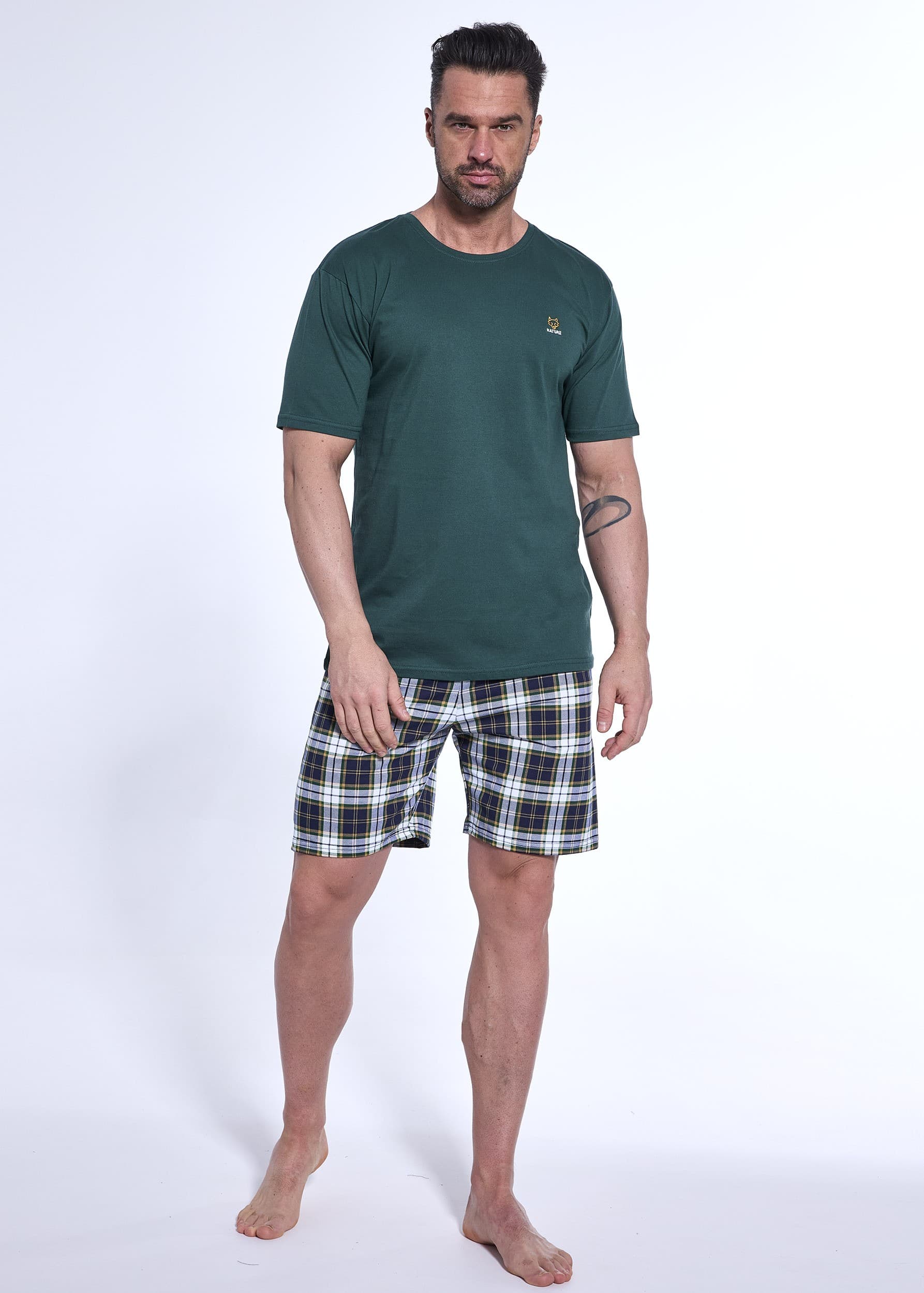 PIŻAMA MĘSKA 326/182 NATURE 2 KR R.3XL-5XL