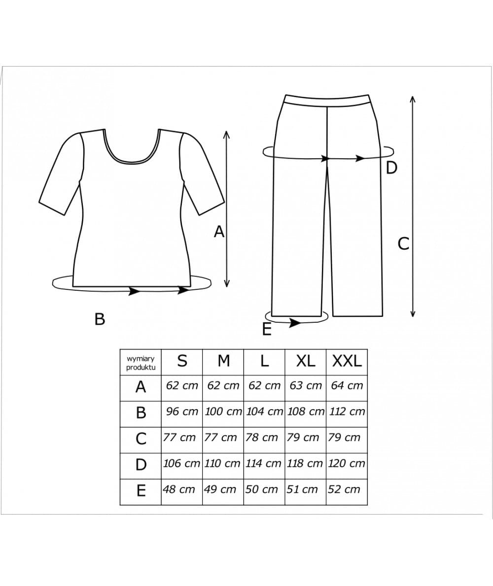 PIŻAMA DAMSKA SKY 3/4