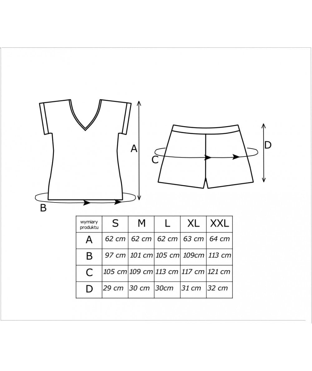 PIŻAMA DAMSKA SKY SHORT