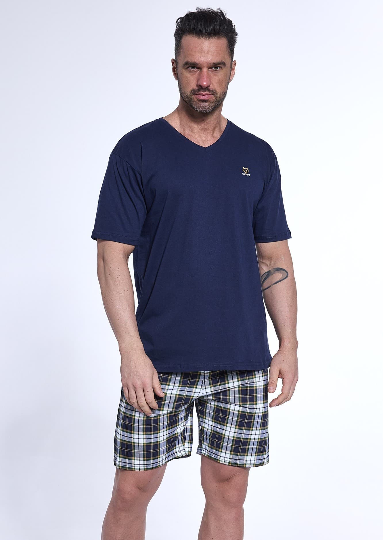 PIŻAMA MĘSKA 326/181 NATURE KR R.3XL-5XL