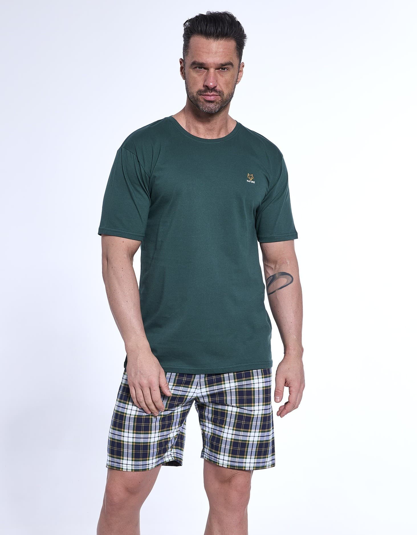 PIŻAMA MĘSKA 326/182 NATURE 2 KR R.3XL-5XL