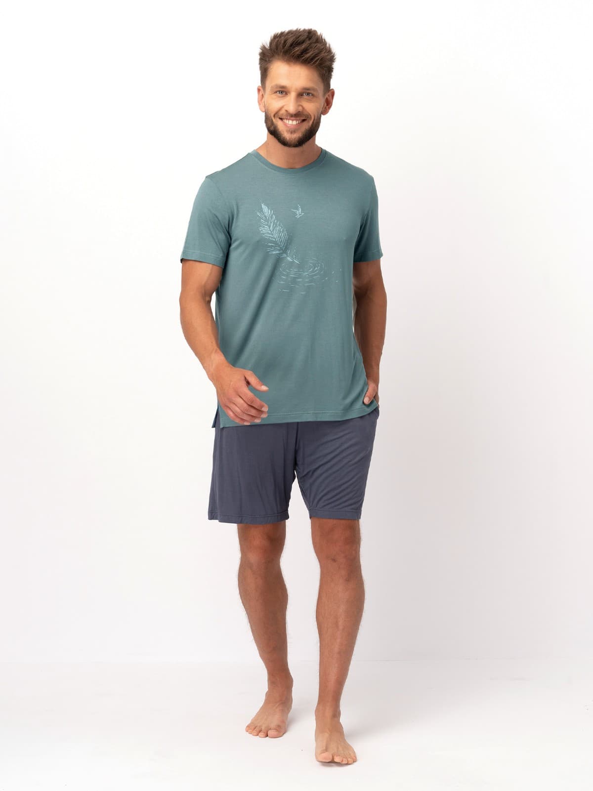 PIŻAMA MĘSKA BAMBUS MNS 750 KR R.3XL-4XL