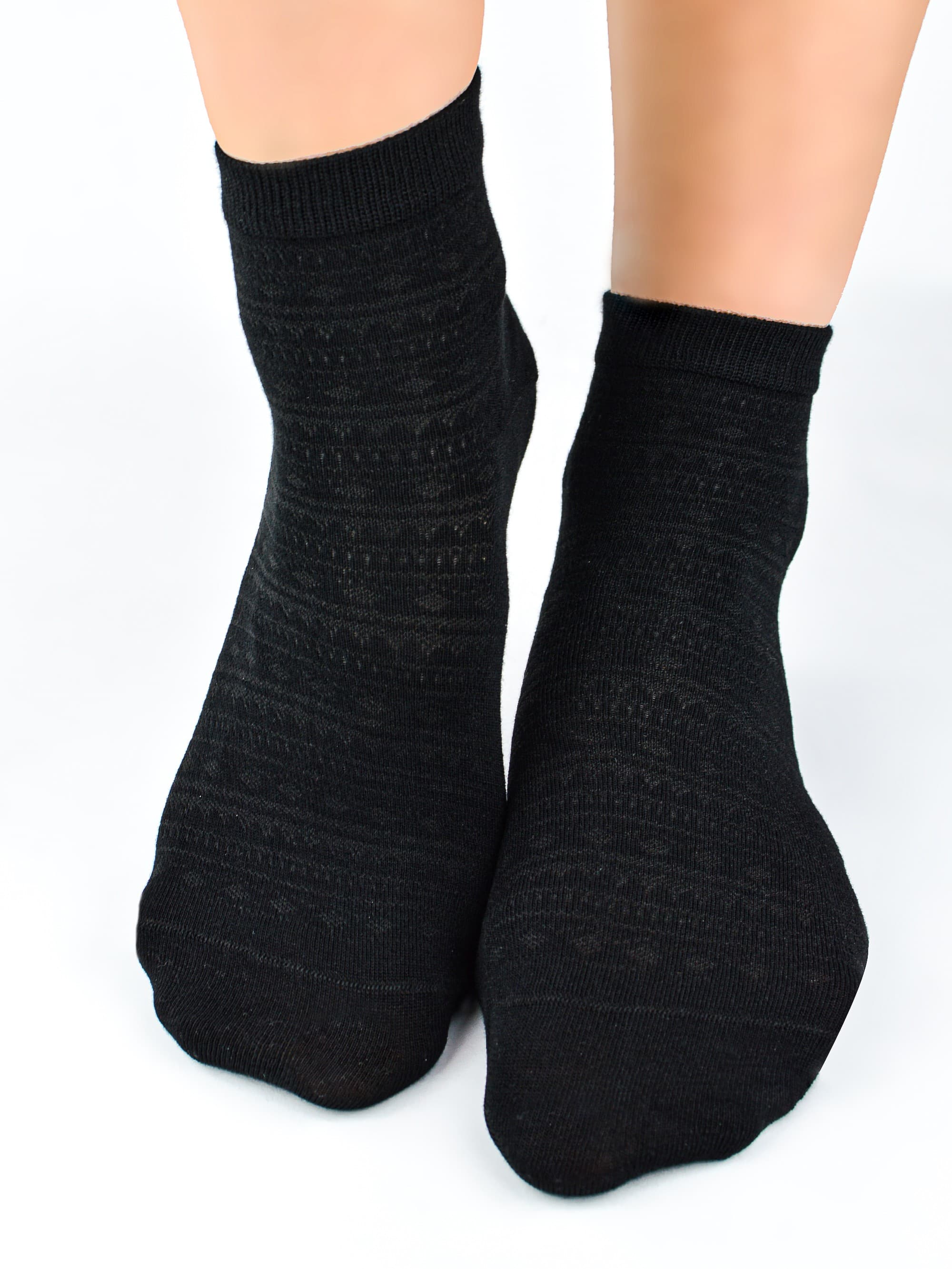 SKARPETY DAMSKIE Z JEDWABIEM WZORKI SB129