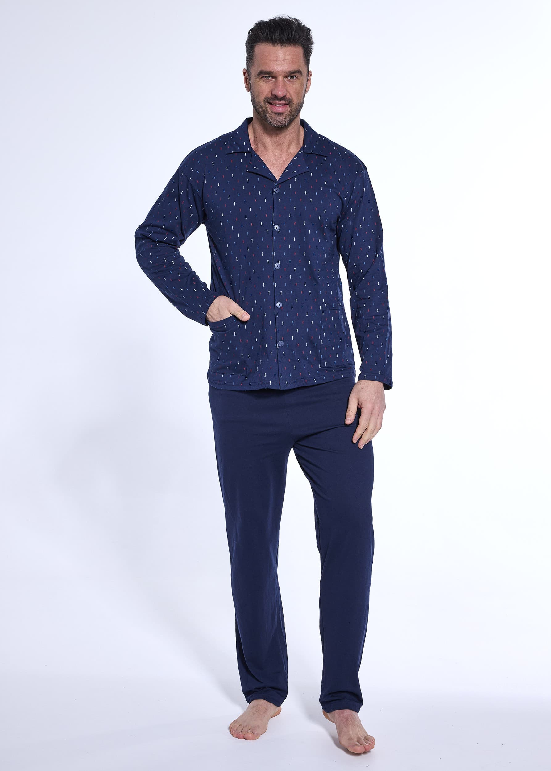 PIŻAMA MĘSKA 114/71 DR R.3XL-5XL