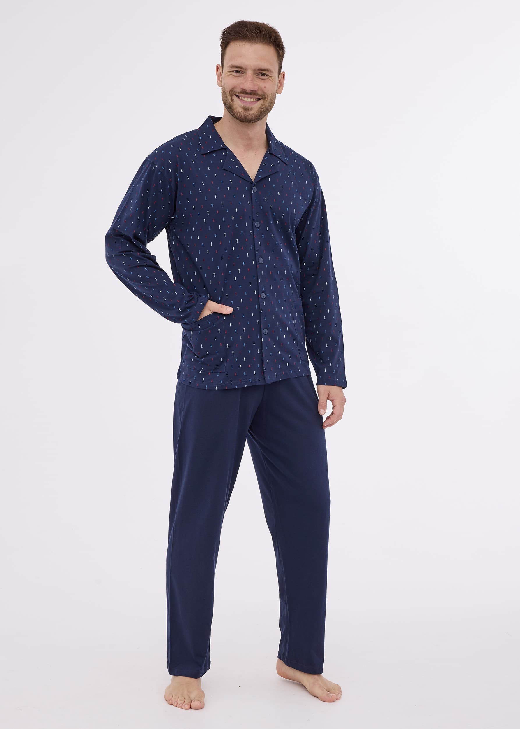 PIŻAMA MĘSKA 114/71 DR R.3XL-5XL