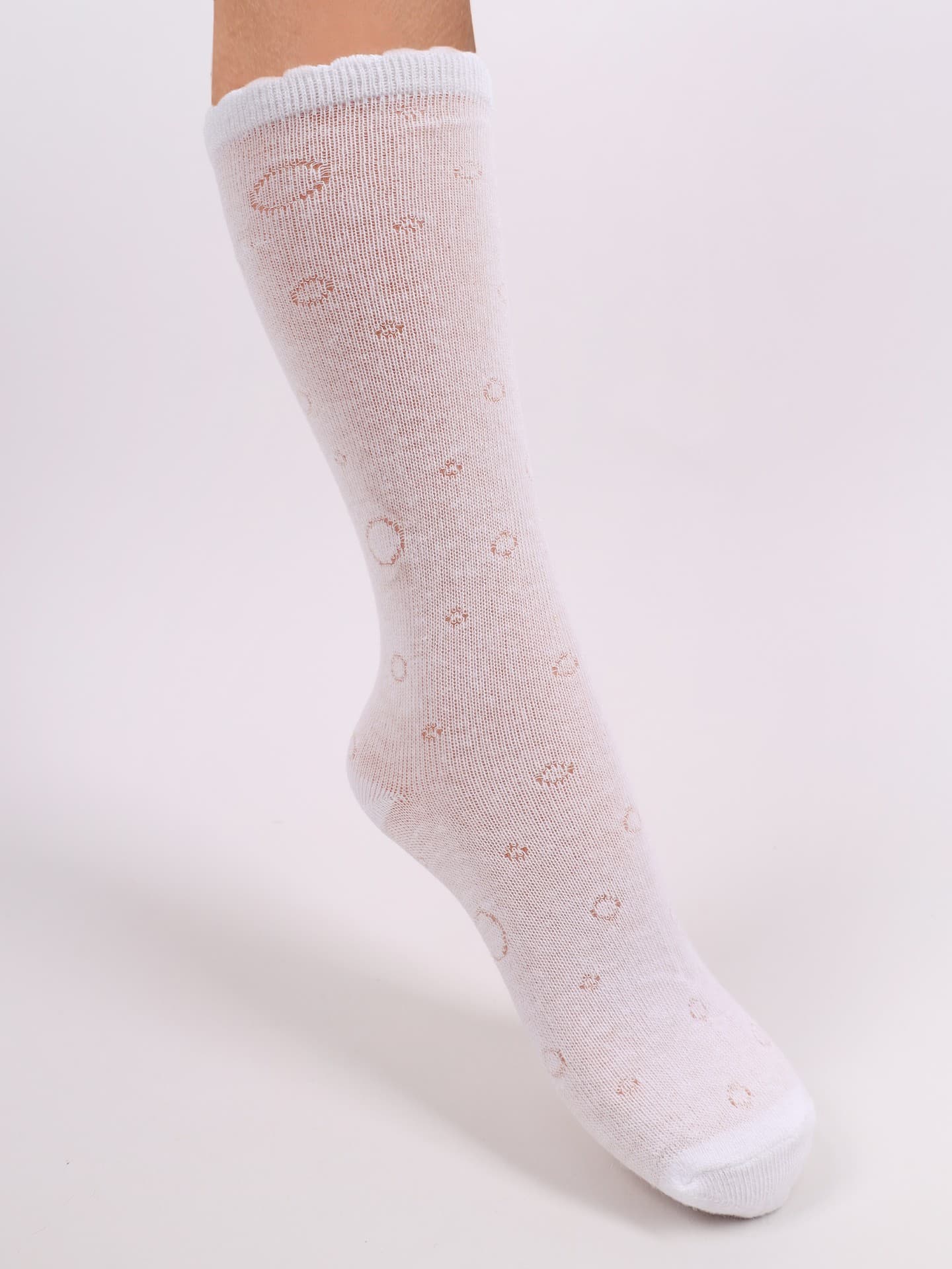 PODKOLANÓWKI AŻUROWE BIAŁE SKL-015