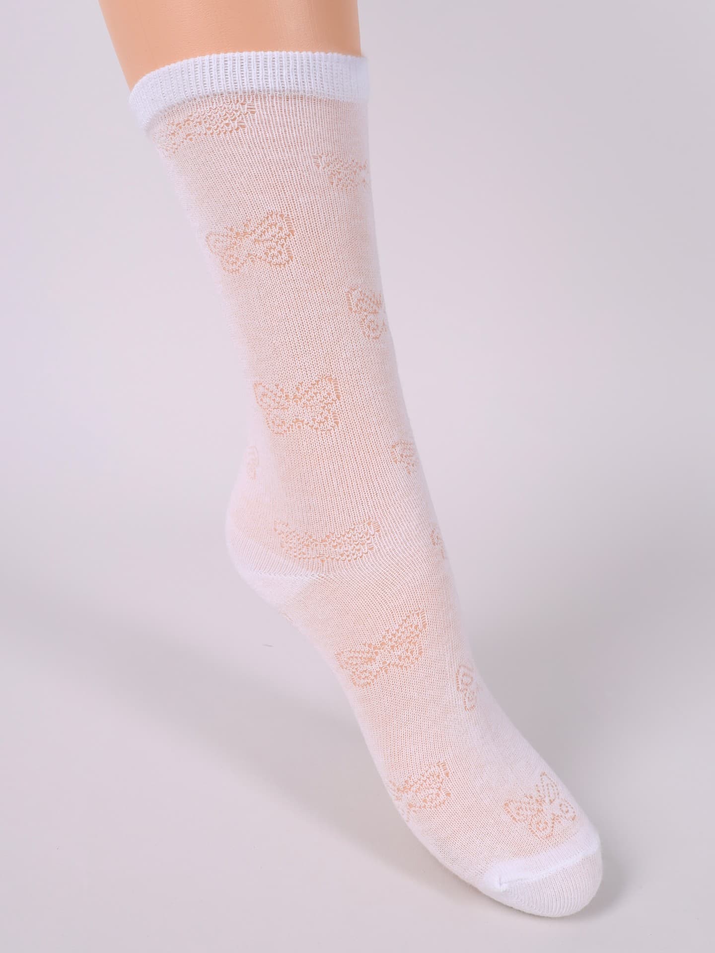 PODKOLANÓWKI AŻUROWE BIAŁE SKL-015