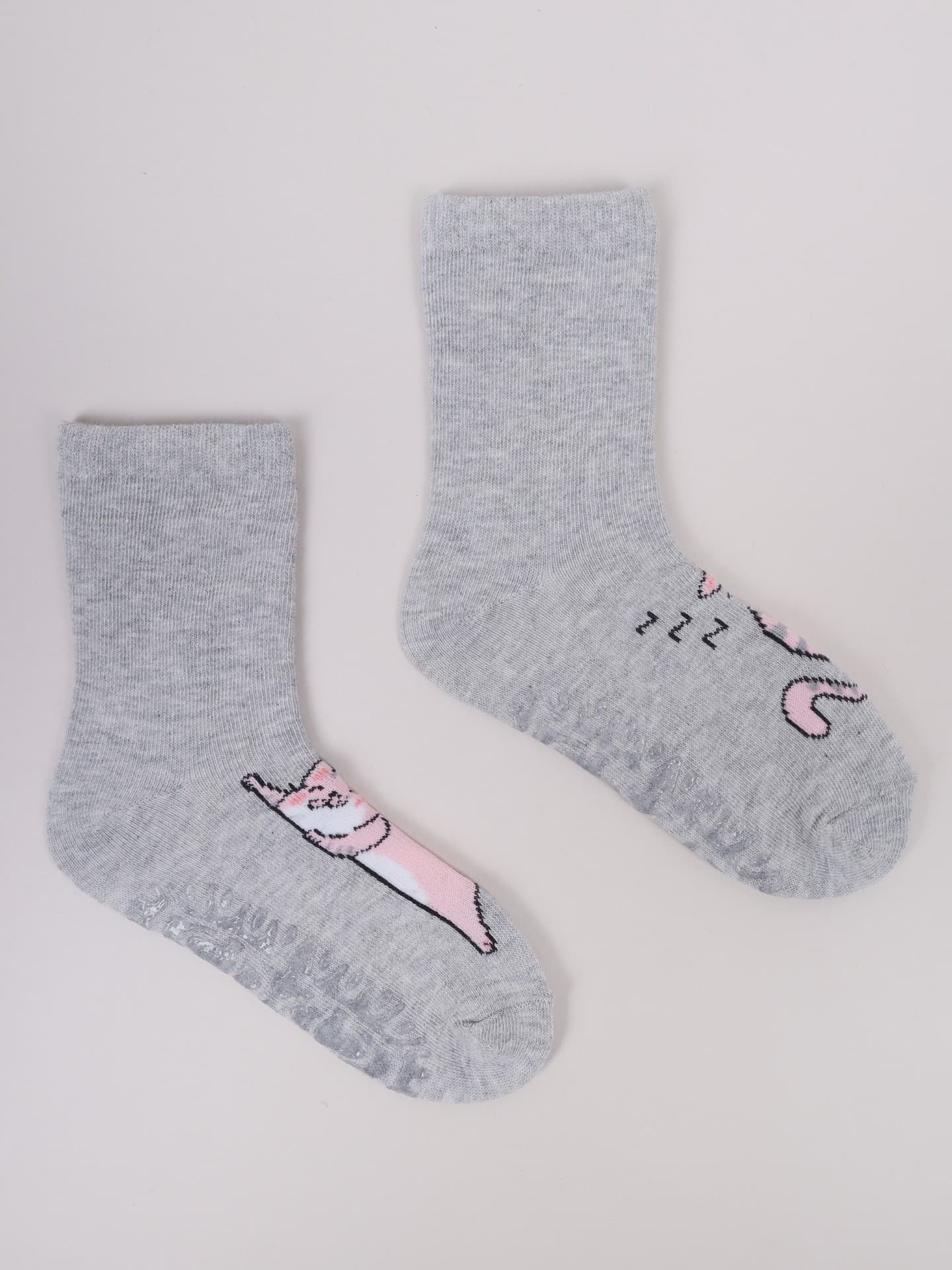 SKARPETY WZORZYSTE Z SILIKONEM SKA-0187