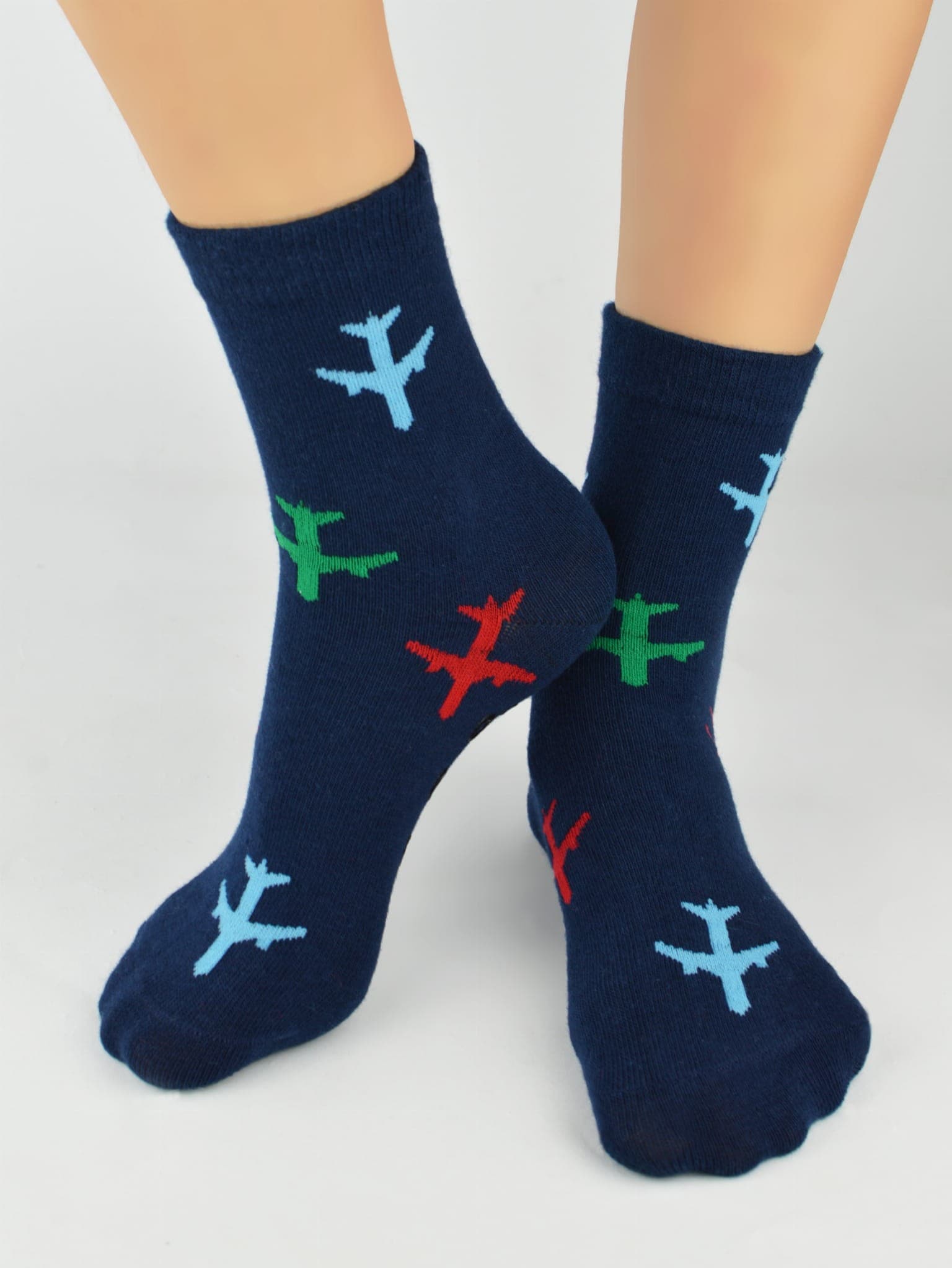 SKARPETY BAWEŁNIANE Z ABS SB007