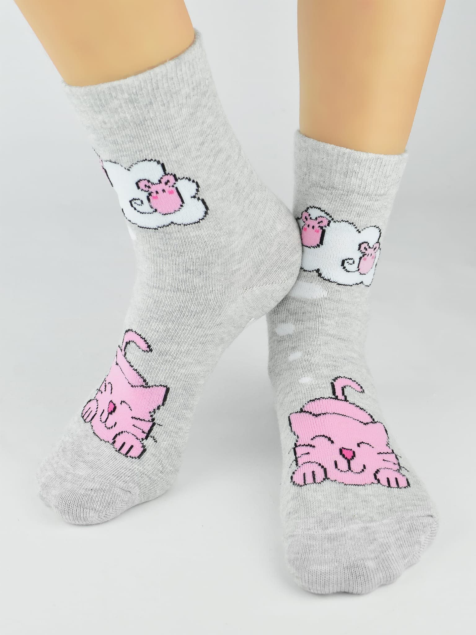 SKARPETY BAWEŁNIANE Z ABS SB007