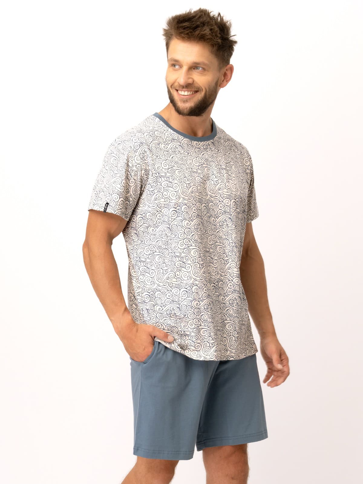 PIŻAMA MĘSKA MNS 748 KR R.3XL-4XL