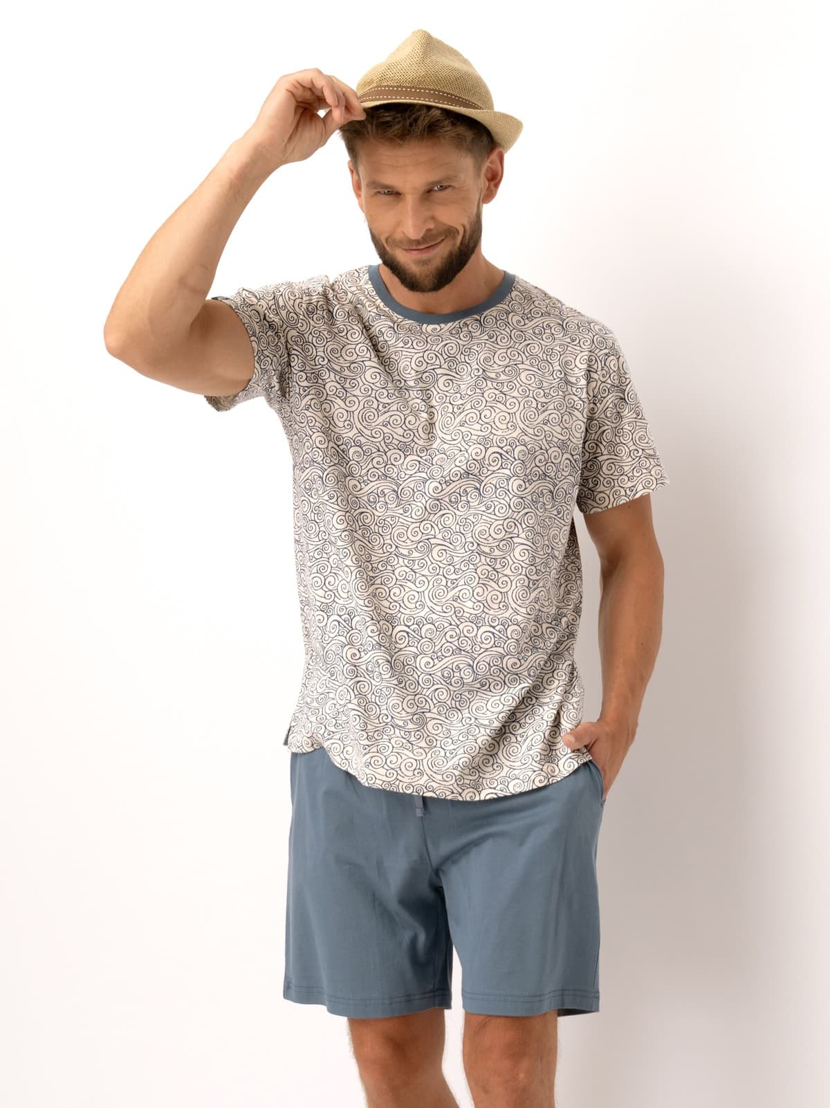 PIŻAMA MĘSKA MNS 748 KR R.3XL-4XL