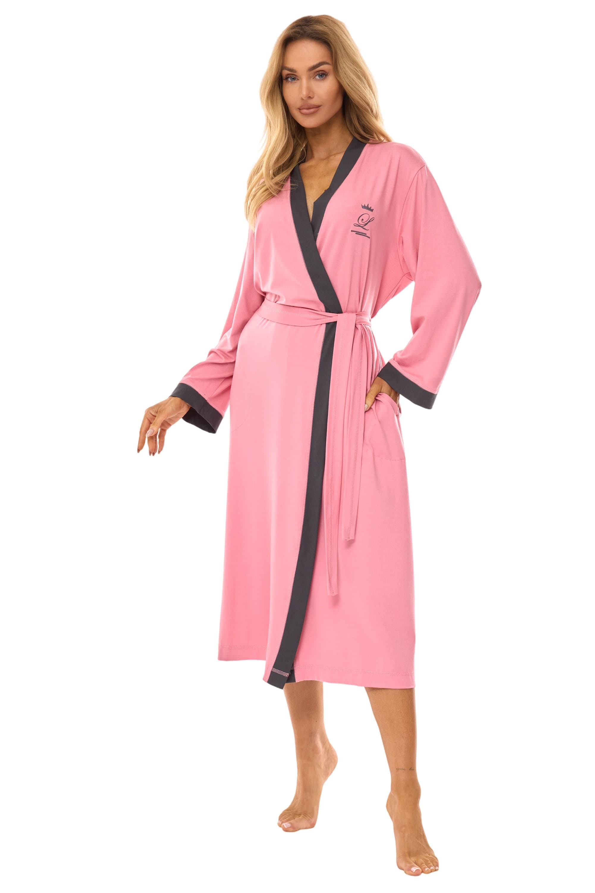 SZLAFROK DAMSKI DŁUGI 2505