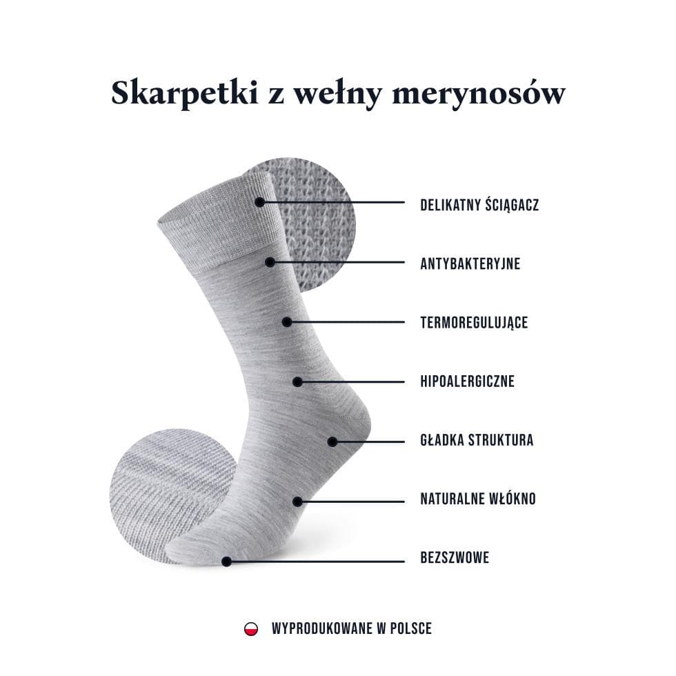SKARPETY MĘSKIE MERINO WOOL 130