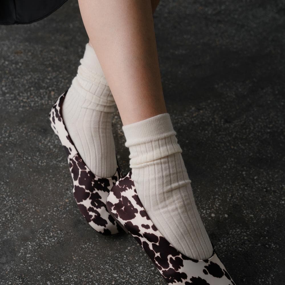 SKARPETY BEZUCISKOWE W PRĄŻEK MERINO WOOL 130