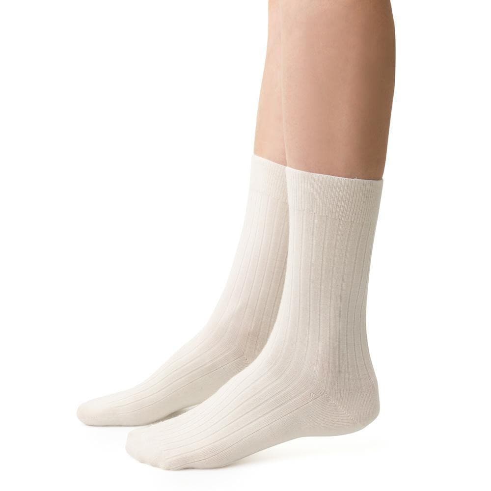 SKARPETY BEZUCISKOWE W PRĄŻEK MERINO WOOL 130