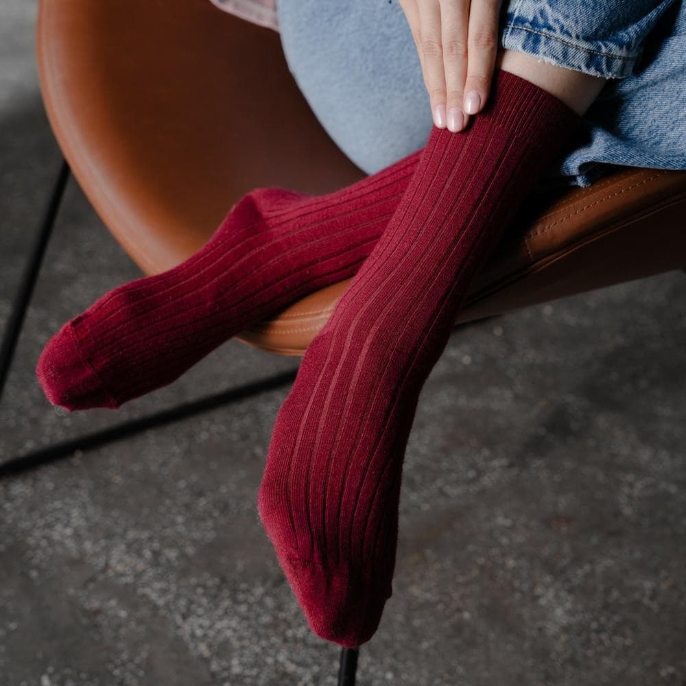 SKARPETY BEZUCISKOWE W PRĄŻEK MERINO WOOL 130